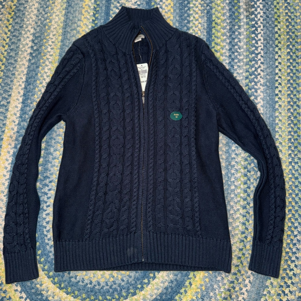 L.L. Bean Women’s Navy Zip-Up Sweater